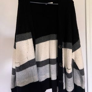 Black, Grey and White American Eagle Cardigan